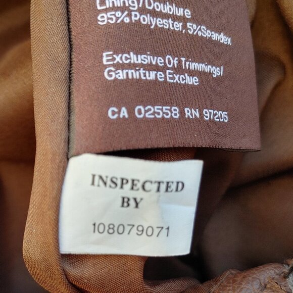 DANIER Brown Leather Pants Women's Size 4 Chocolate Brown - Picture 9 of 12